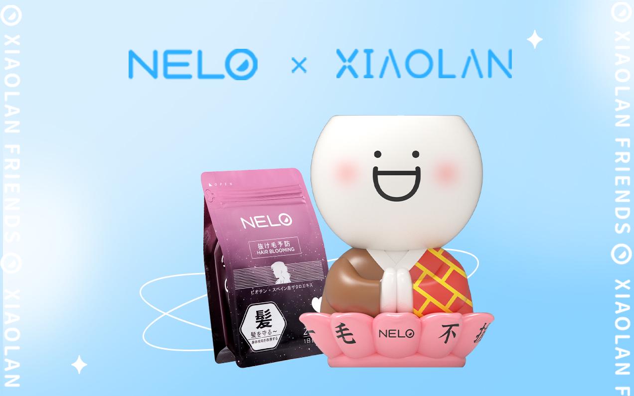 机能食品品牌「NELO」与文创 IP「小蓝」联名推出「护发」周边