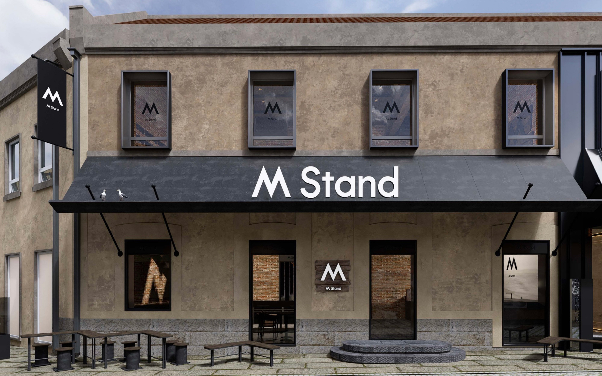 项目｜新旧交融的咖啡空间：M Stand 青岛银鱼巷店