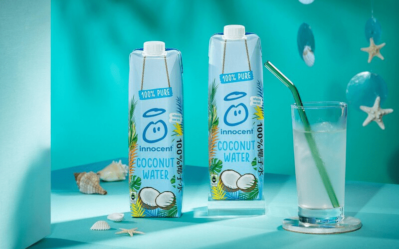 英国果汁品牌「innocent天真」在中国市场推出「天真椰子水」