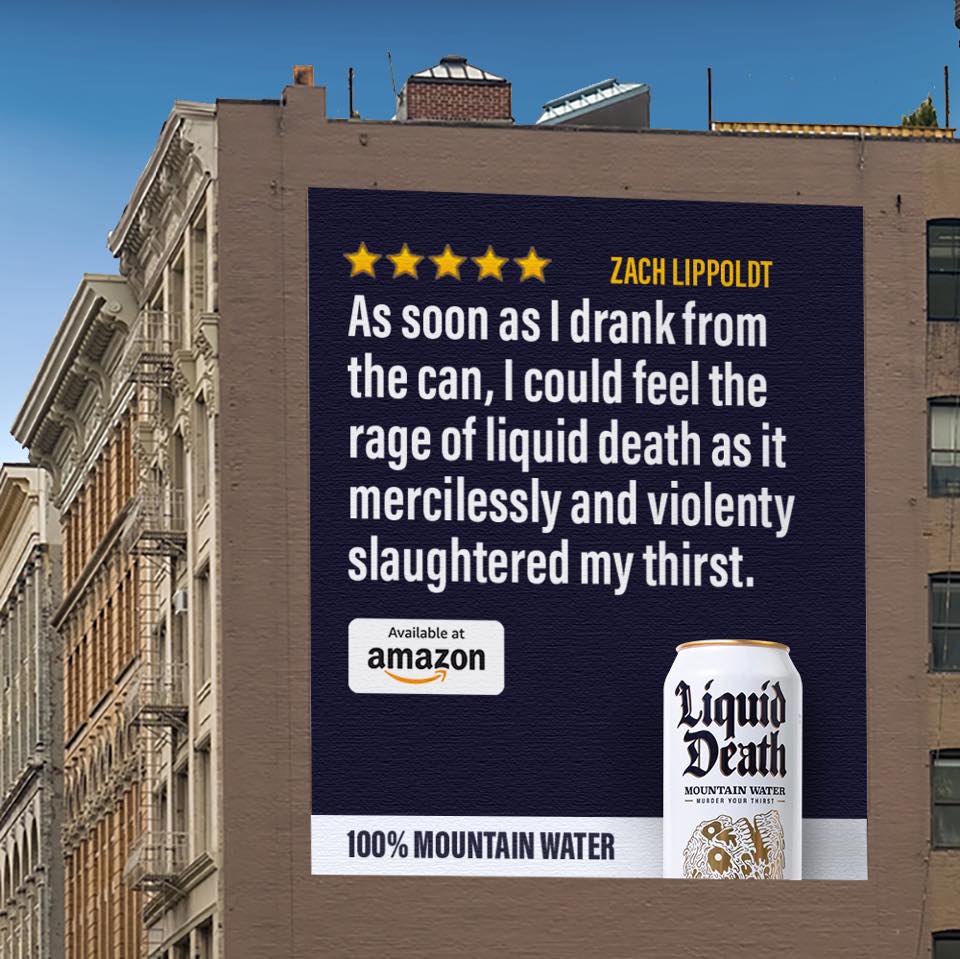 Liquid death 的户外广告